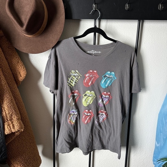 Urban outfitters Rolling Stones distressed graphic band tee T-shirt top retro - Picture 1 of 4